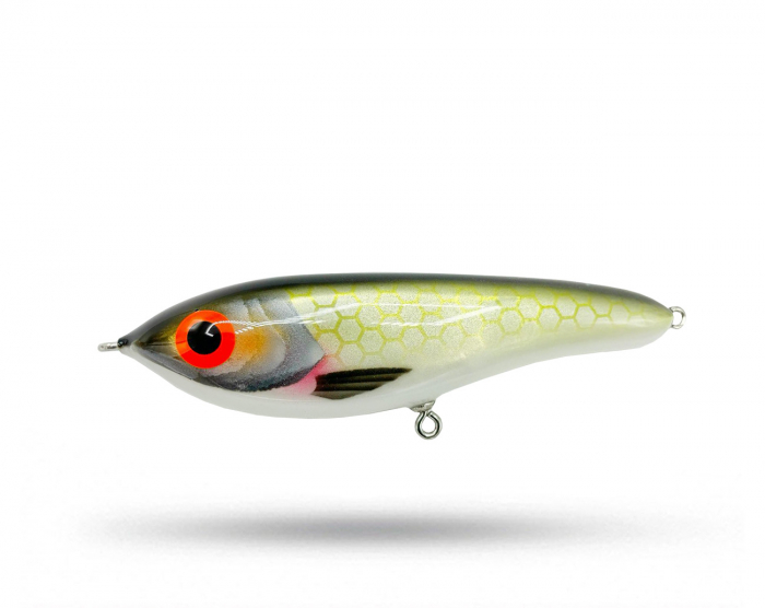 Jenzza Lures Hasslö Original Jr - Fancy Tench i gruppen Fiskedrag / Jerkbaits hos Örebro Fiske & Outdoor AB (Hasslo Jr - Fancy Tench)